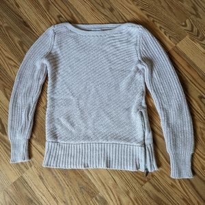 Calvin Klein sweater with zipper accent, US women's size S, color: light pink